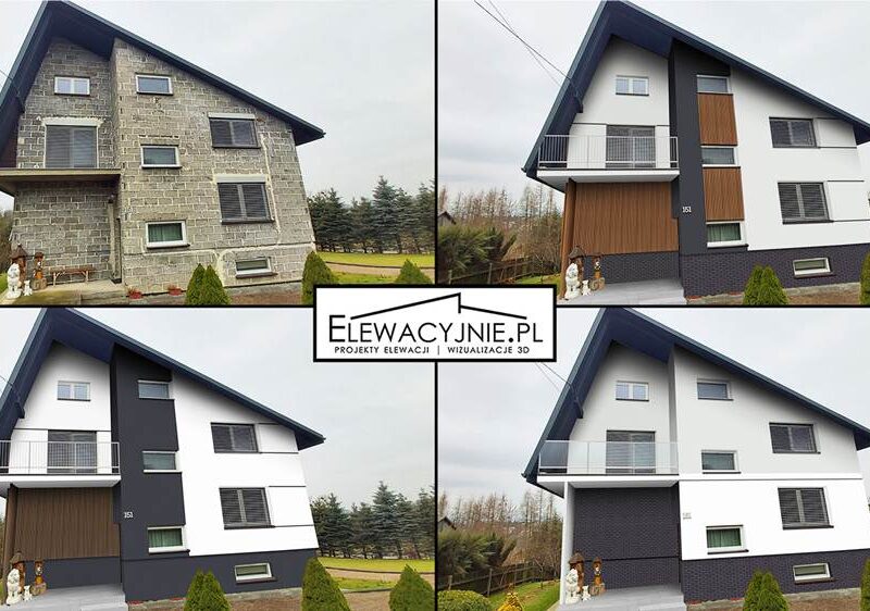 Projekt Elewacji Twoich marzeń | Elewacje domów budynków wizualizacje