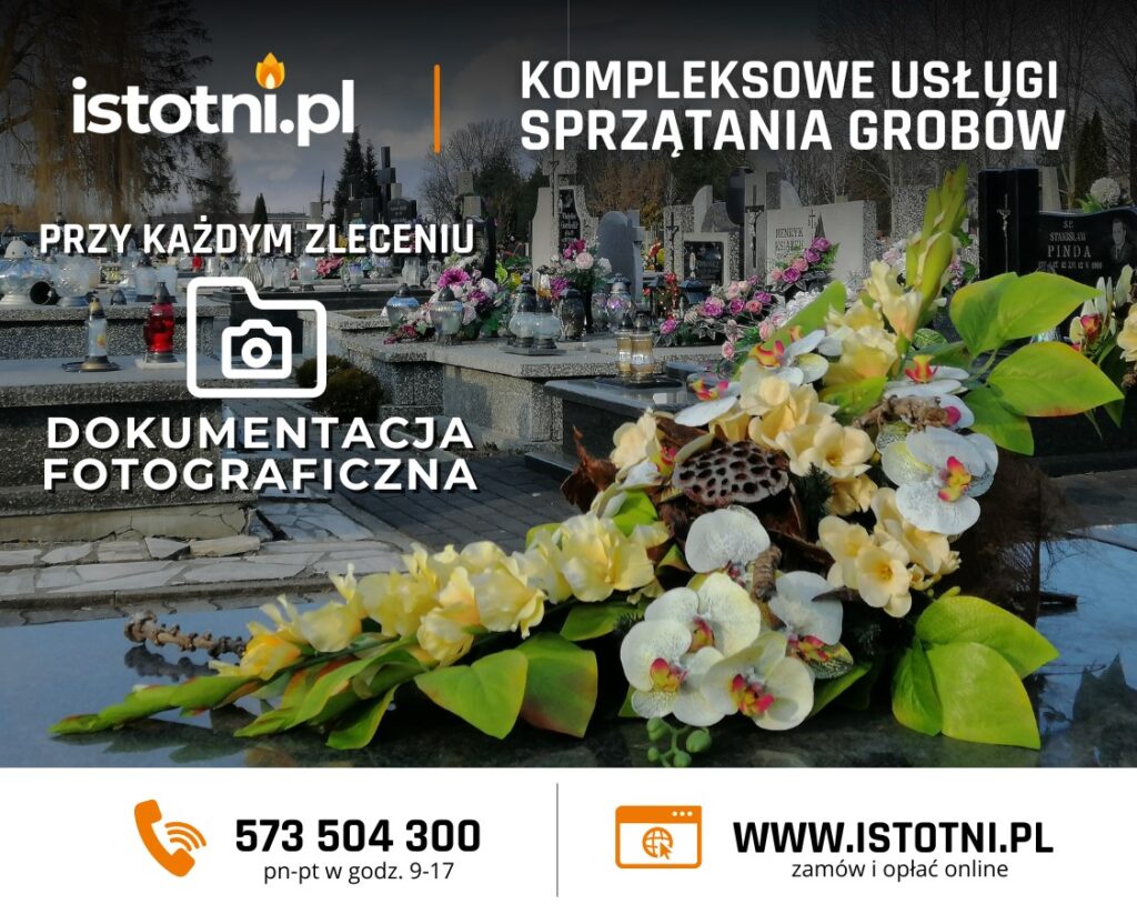 Opieka nad grobami Warszawa - sprzątanie grobu, znicze, kwiaty