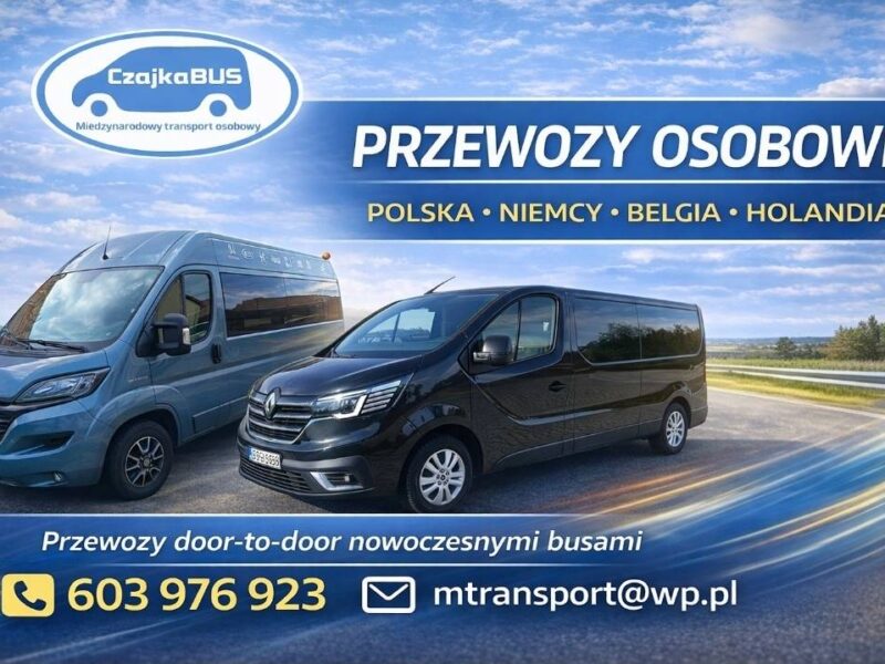 Przejazdy busem do Niemiec, Holandii, Belgii. Przeprowadzki