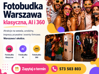 Fotobudka Warszawa i okolice - klasyczna, AI i 360!